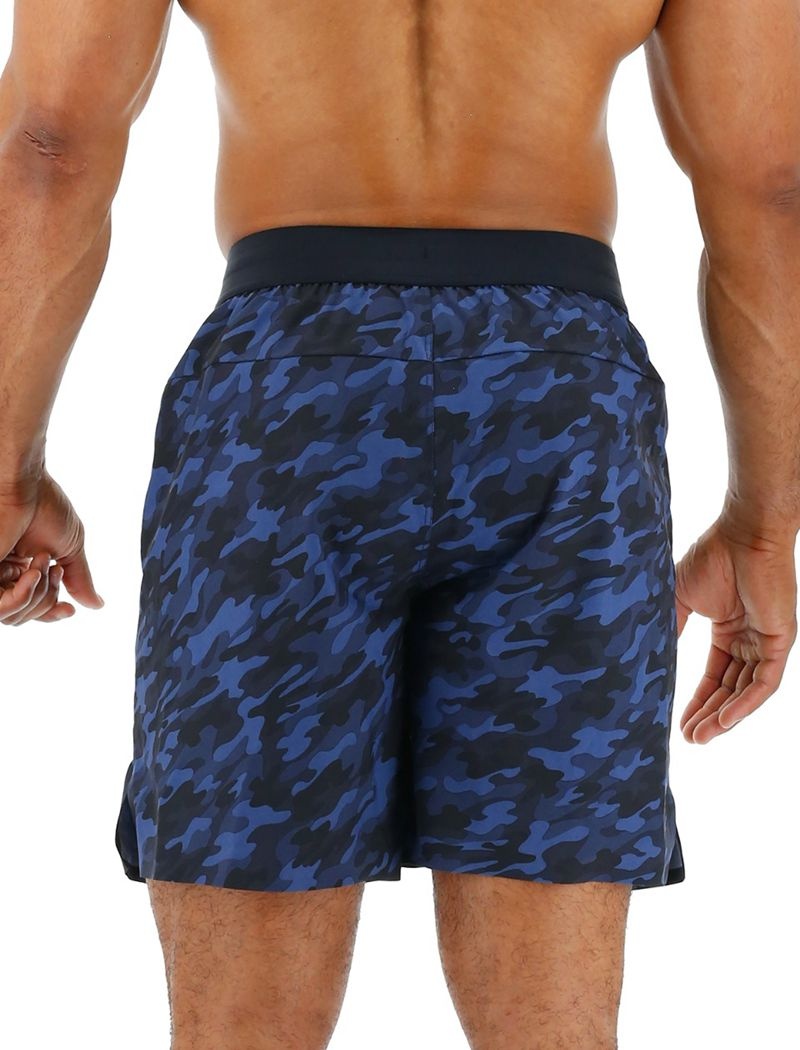 Navy Camo Tyr Hydrosphere™ Unlined 7 Unbroken Men's Shorts | US-TMUR39872