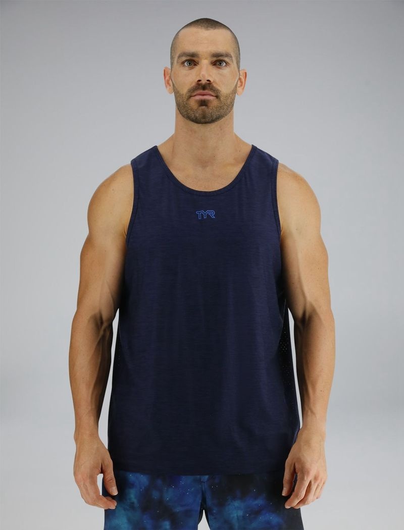 Navy Tyr Airtec™ Men\'s Tanks | US-BZXO47521