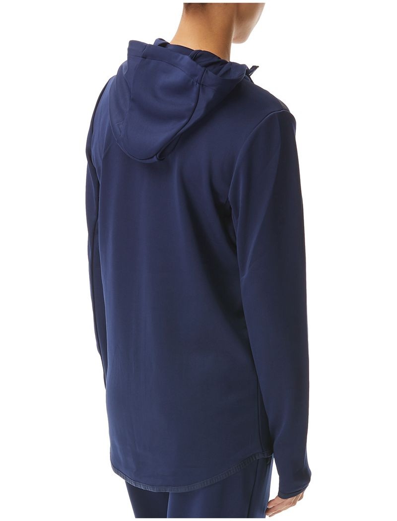 Navy Tyr Alliance Podium Full Zip Women's Hoodie | US-ZQIR81659