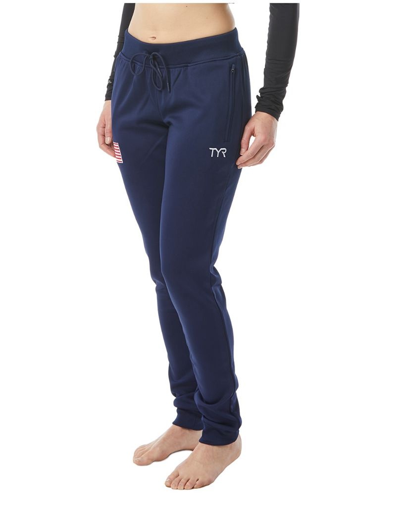 Navy Tyr Alliance Podium Usa Women\'s Joggers | US-CROF61482