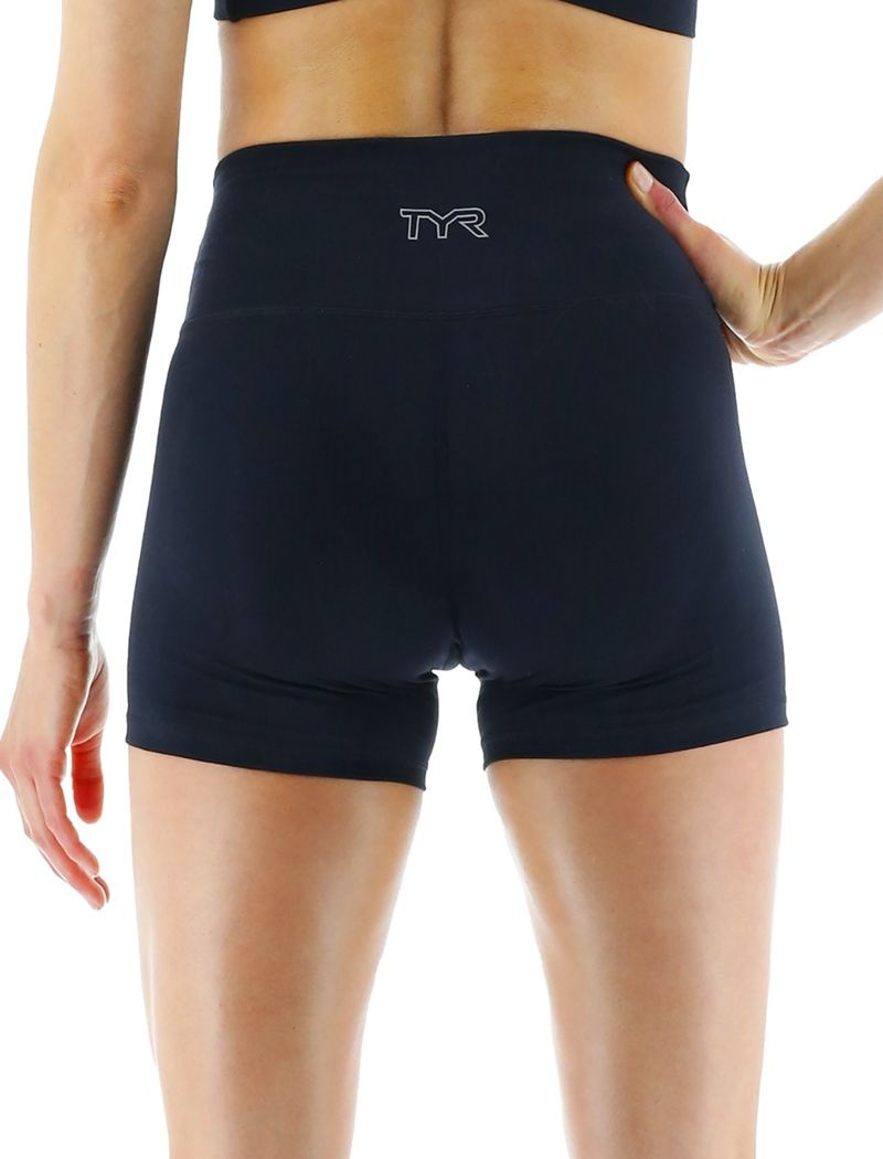 Navy Tyr Base Kinetic™ High-rise 3.25 Women's Shorts | US-VUWA05468