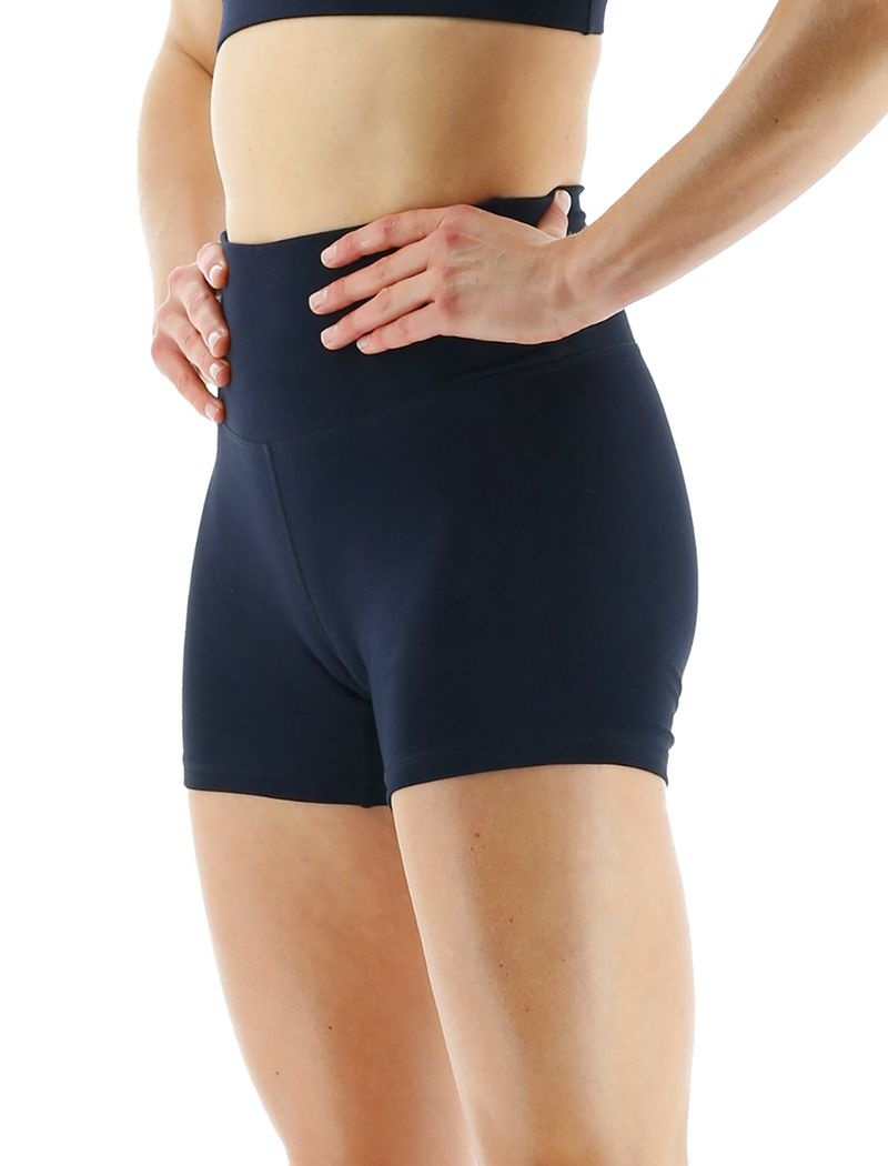 Navy Tyr Base Kinetic™ High-rise 3.25 Women's Shorts | US-VUWA05468