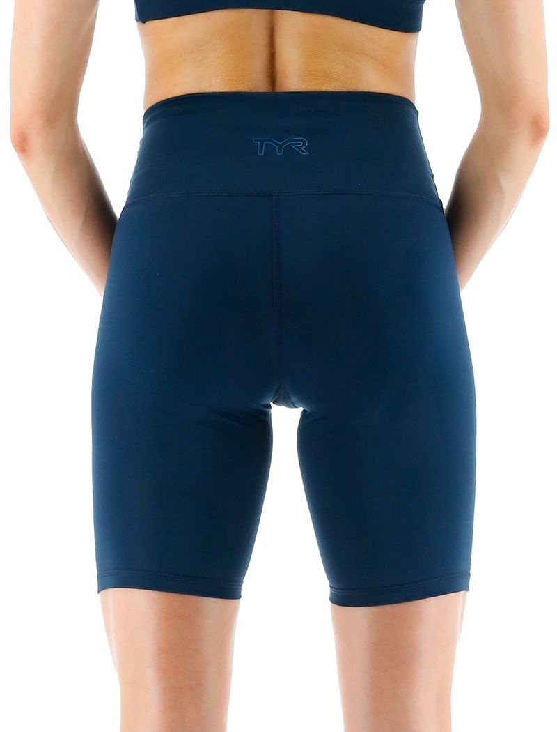 Navy Tyr Base Kinetic™ High-rise 8 Women's Shorts | US-WFGY51642