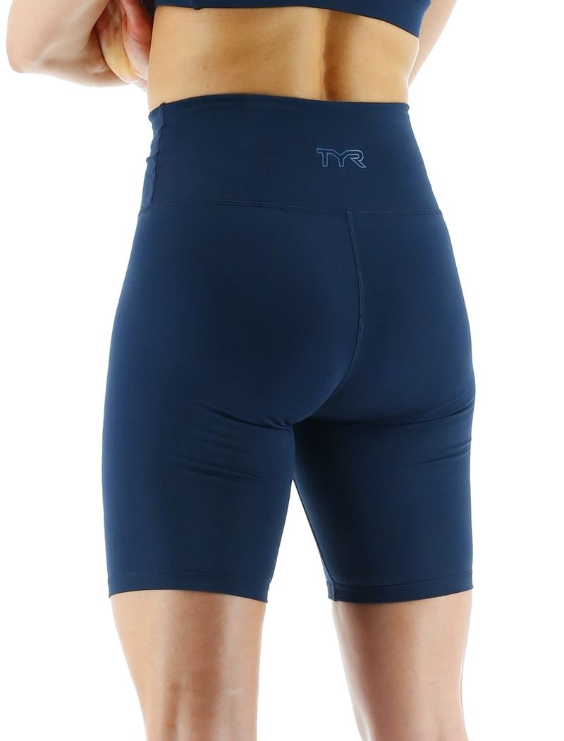 Navy Tyr Base Kinetic™ High-rise 8 Women's Shorts | US-WFGY51642