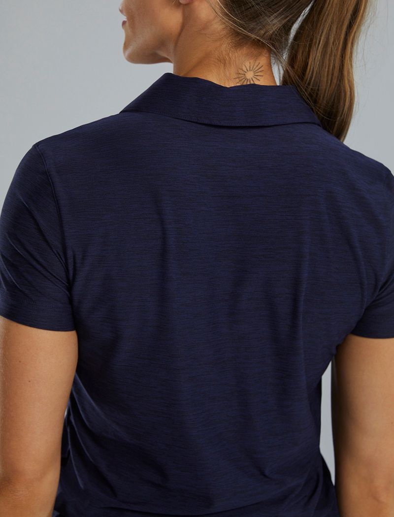 Navy Tyr Climadry™ Short Sleeve Women's Polo Shirt | US-TFYM20963