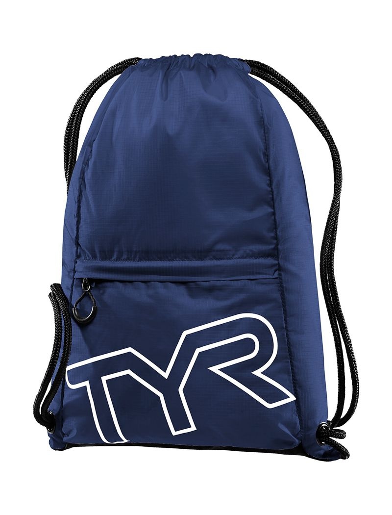 Navy Tyr Drawstring Sackpack Men\'s Backpack | US-RHJL62591