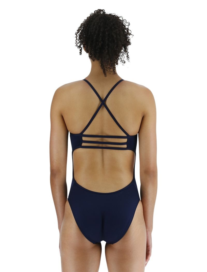 Navy Tyr Durafast Elite® Trinityfit Women's Swimsuit | US-TQIG62915