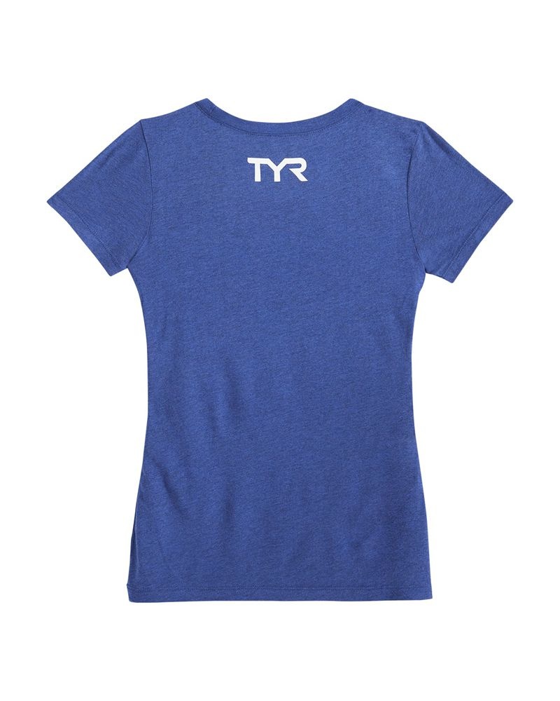 Navy Tyr Graphic - Katie Ledecky Women's T-Shirt | US-DXRG24781