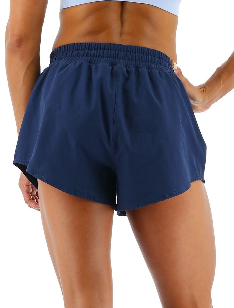 Navy Tyr Hydrosphere™ Pace Women's Running Shorts | US-HXFV50238