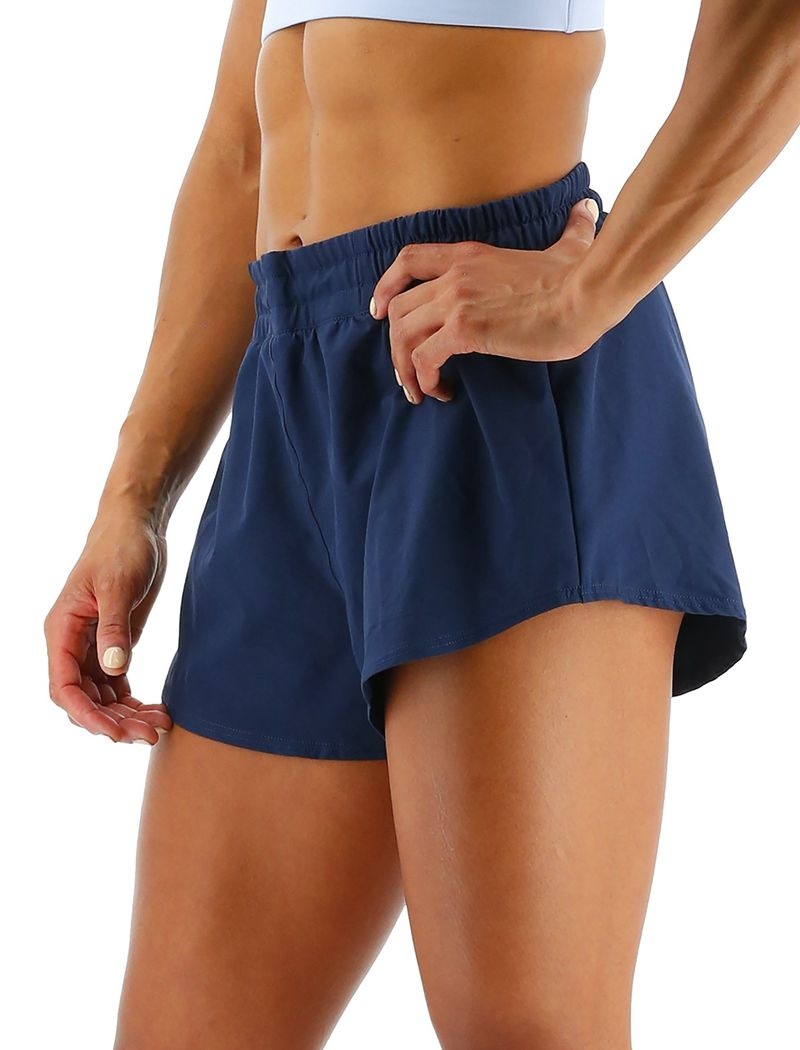 Navy Tyr Hydrosphere™ Pace Women's Running Shorts | US-HXFV50238