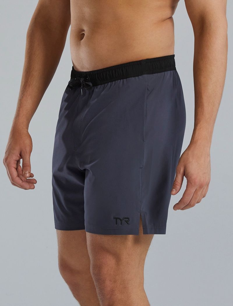 Navy Tyr Hydrosphere™ Skua 7 Volley Men\'s Shorts | US-LNCS25794