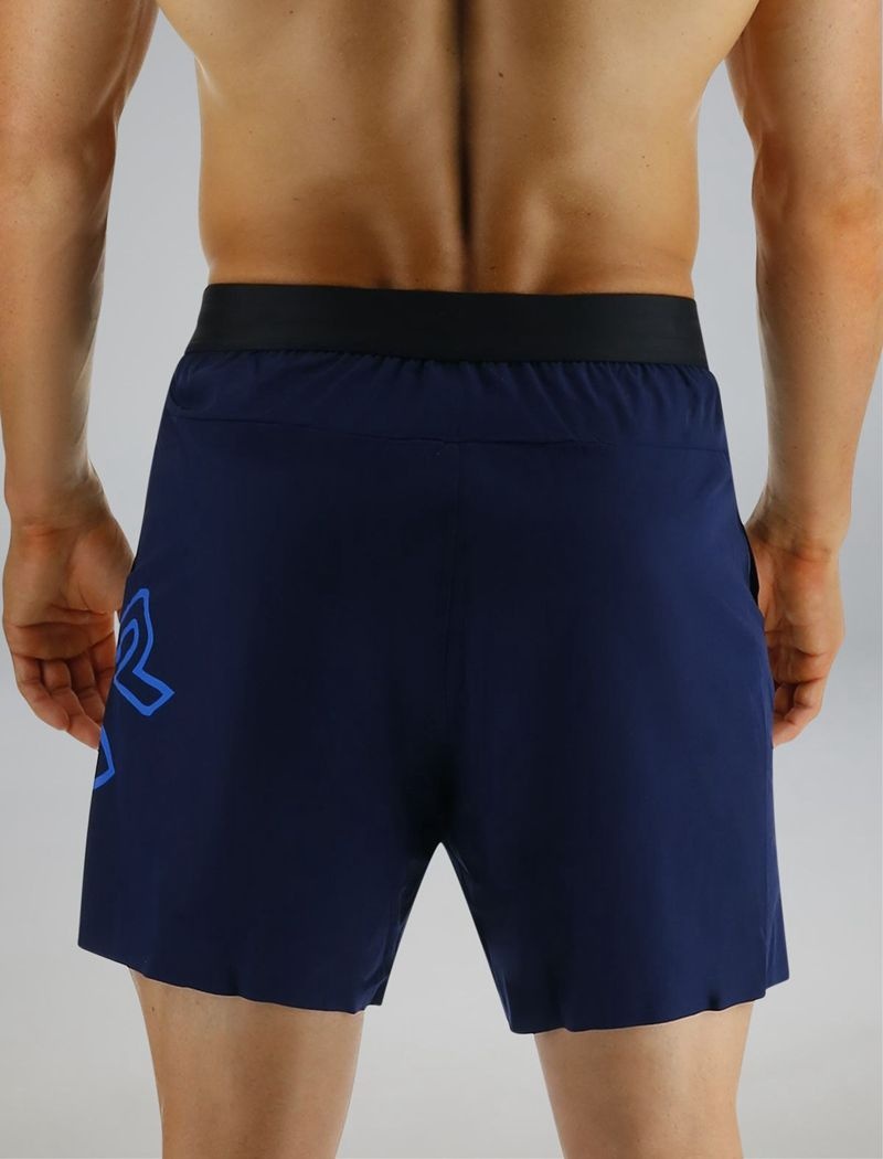 Navy Tyr Hydrosphere™ Unlined 7 Unbroken Big Logo Men's Shorts | US-VLYO50874