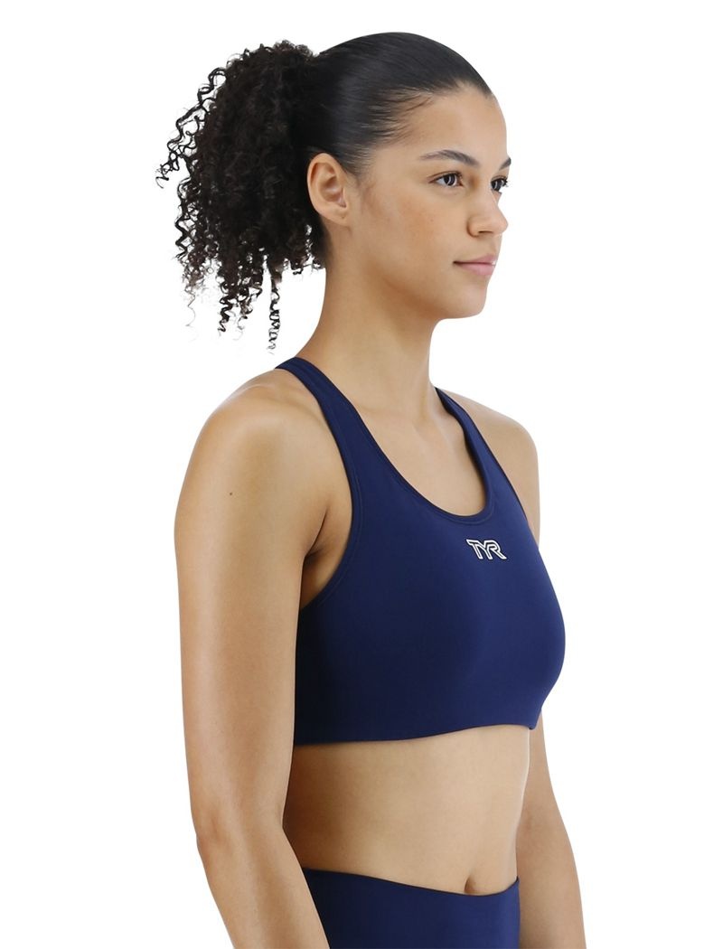 Navy Tyr Joule Elite™ Classic Women's Sports Bra | US-OUQI52896