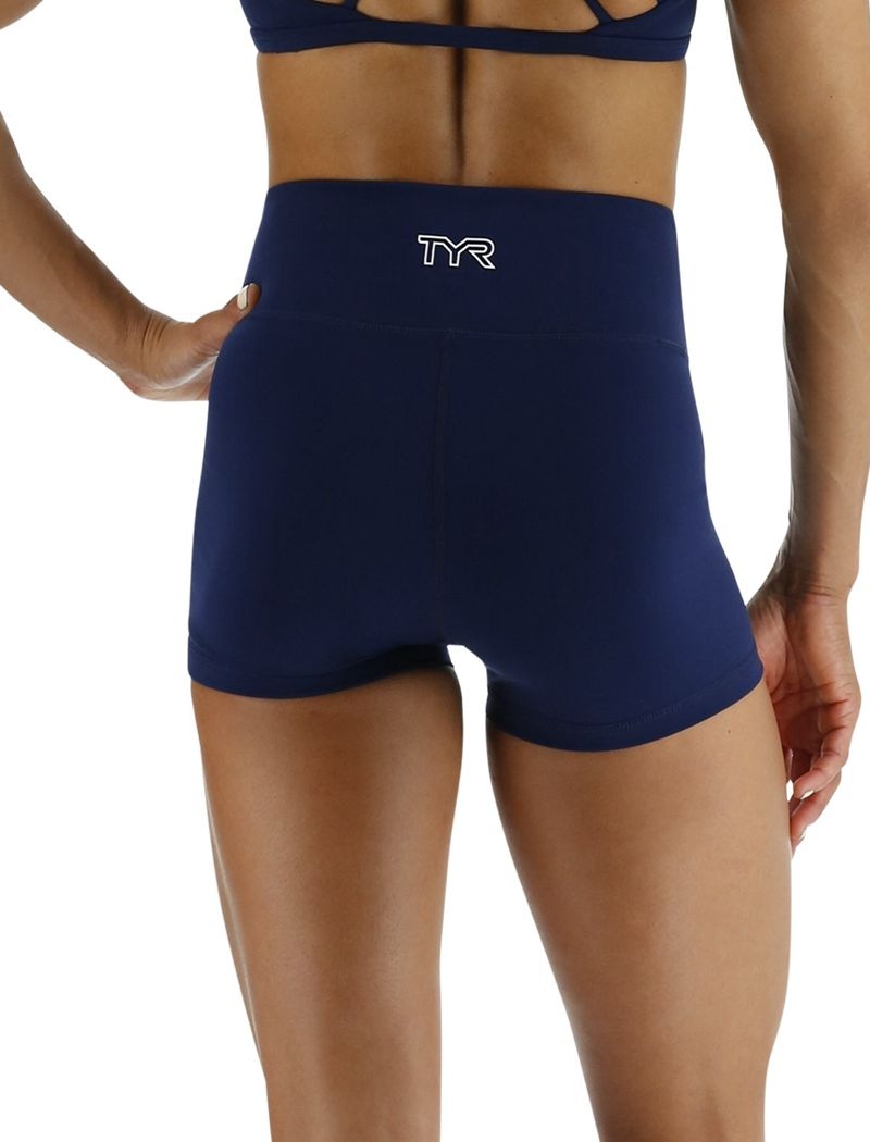 Navy Tyr Joule Elite™ High-waisted 2 Women's Shorts | US-XVBP59083