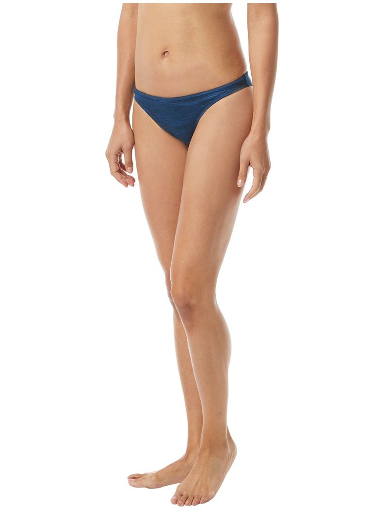 Navy Tyr Mini Sandblasted Women\'s Bikini Bottom | US-NKRT59736