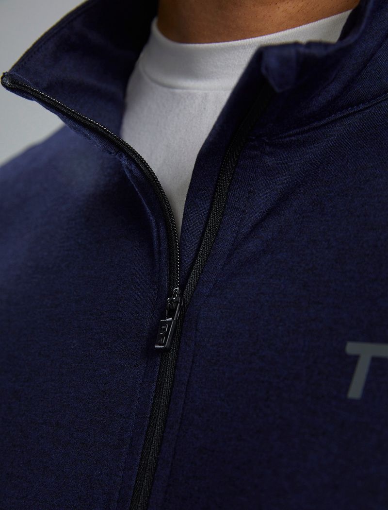 Navy Tyr Sls™ Long Sleeve1⁄4 Zip Men's Shirts | US-LYGS93045