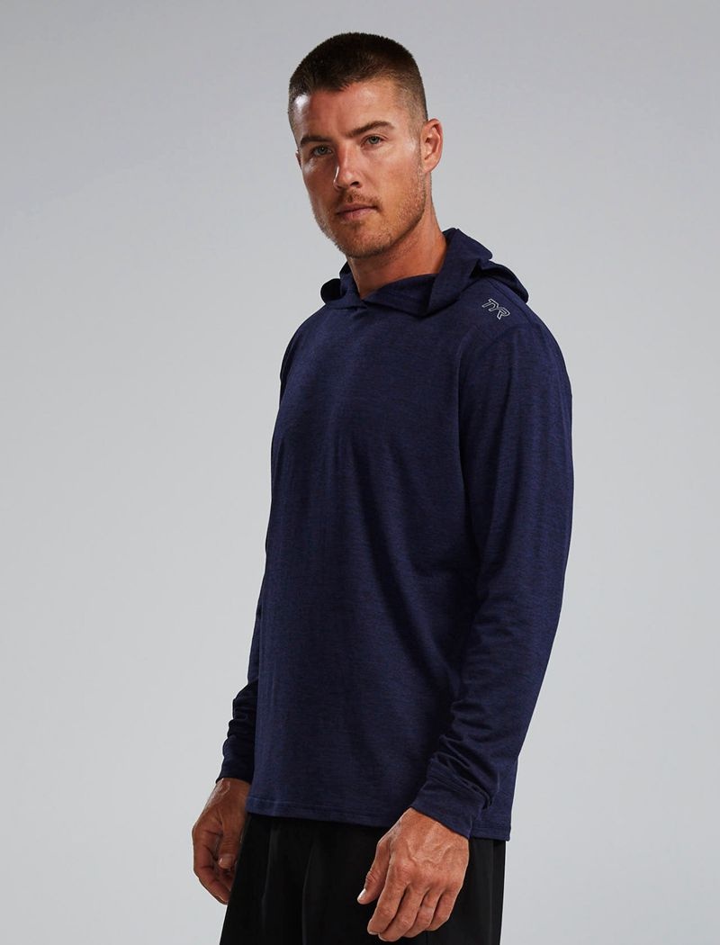 Navy Tyr Sls Tech Performance Men's Hoodie | US-PVHX29346