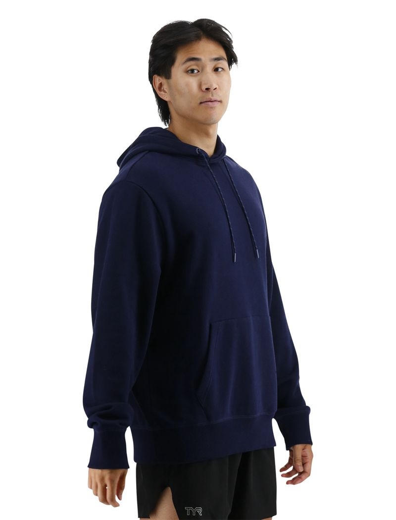 Navy Tyr Ultrasoft Midweight Fleece Men's Hoodie | US-JLCU32605