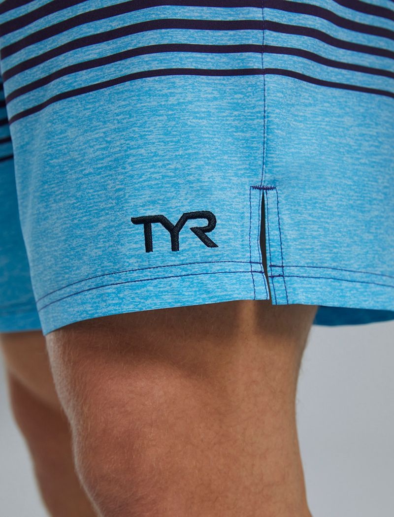 Navy / Blue Tyr Hydrosphere™ Skua 7 Volley Talon Men's Shorts | US-PSNQ81029