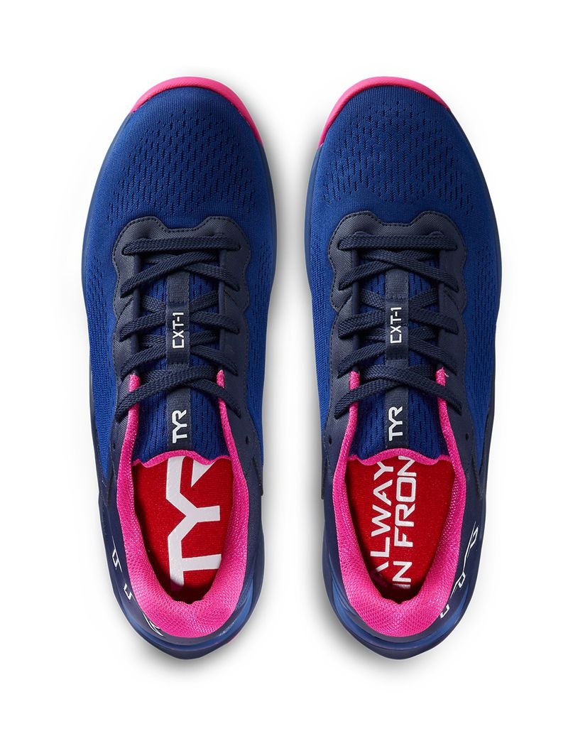 Navy / Pink Tyr Cxt-1 Trainer Men's Crossfit Shoes | US-CQPR76319