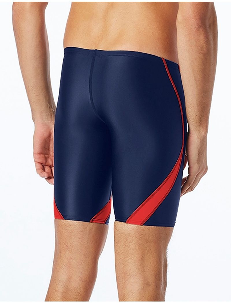 Navy / Red Tyr Tyreco™ Alliance Jammer Splice Men's Swimsuit | US-TNOC62859