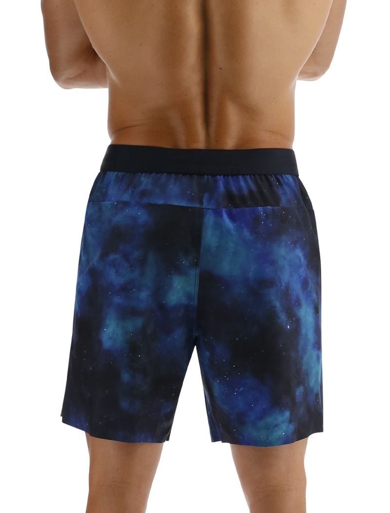 Navy / Turquoise Tyr Hydrosphere™ Unlined 7 Unbroken Men's Shorts | US-CRFV83452