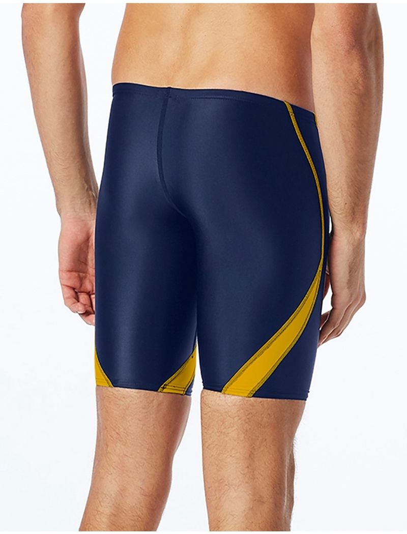 Navy / Yellow Tyr Tyreco™ Alliance Jammer Splice Men's Swimsuit | US-BFOQ60183