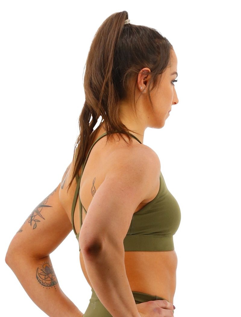 Olive Tyr Base Kinetic™ Dual Strap Women's Sports Bra | US-DOUN01382