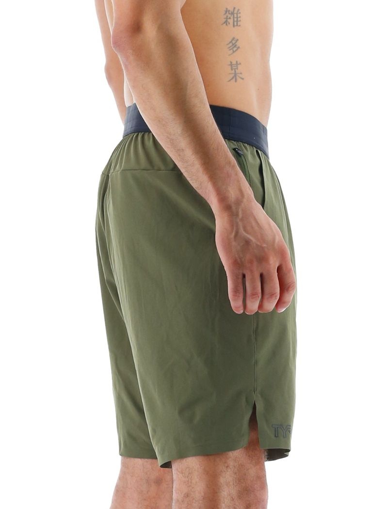 Olive Tyr Hydrosphere™ Lined 7 Unbroken Men's Shorts | US-KGTS24895