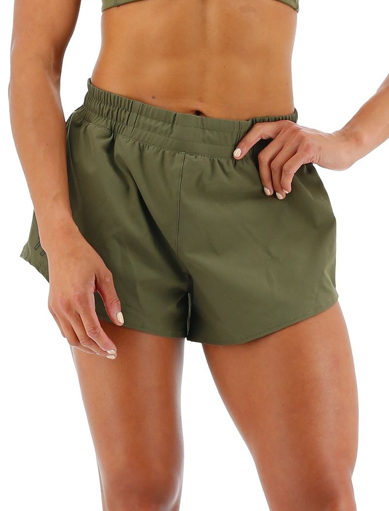 Olive Tyr Hydrosphere™ Pace Women\'s Running Shorts | US-BSXT65398