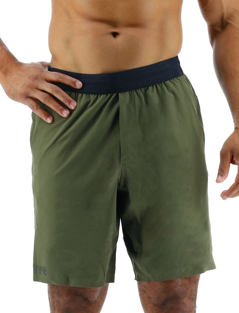 Olive Tyr Hydrosphere™ Unlined 7 Unbroken Men\'s Shorts | US-NIHF68124