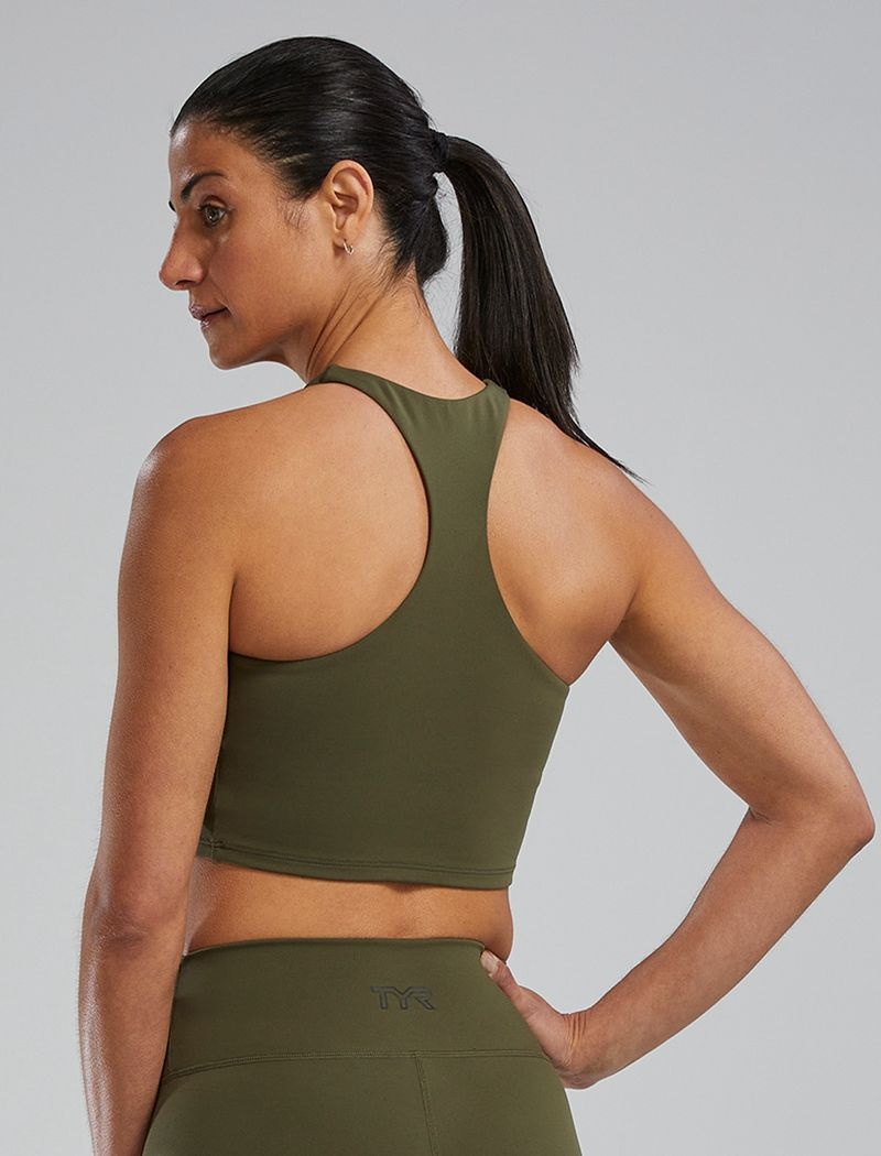 Olive Tyr Joule Elite™ High Neck Women's Sports Bra | US-WVZY41359