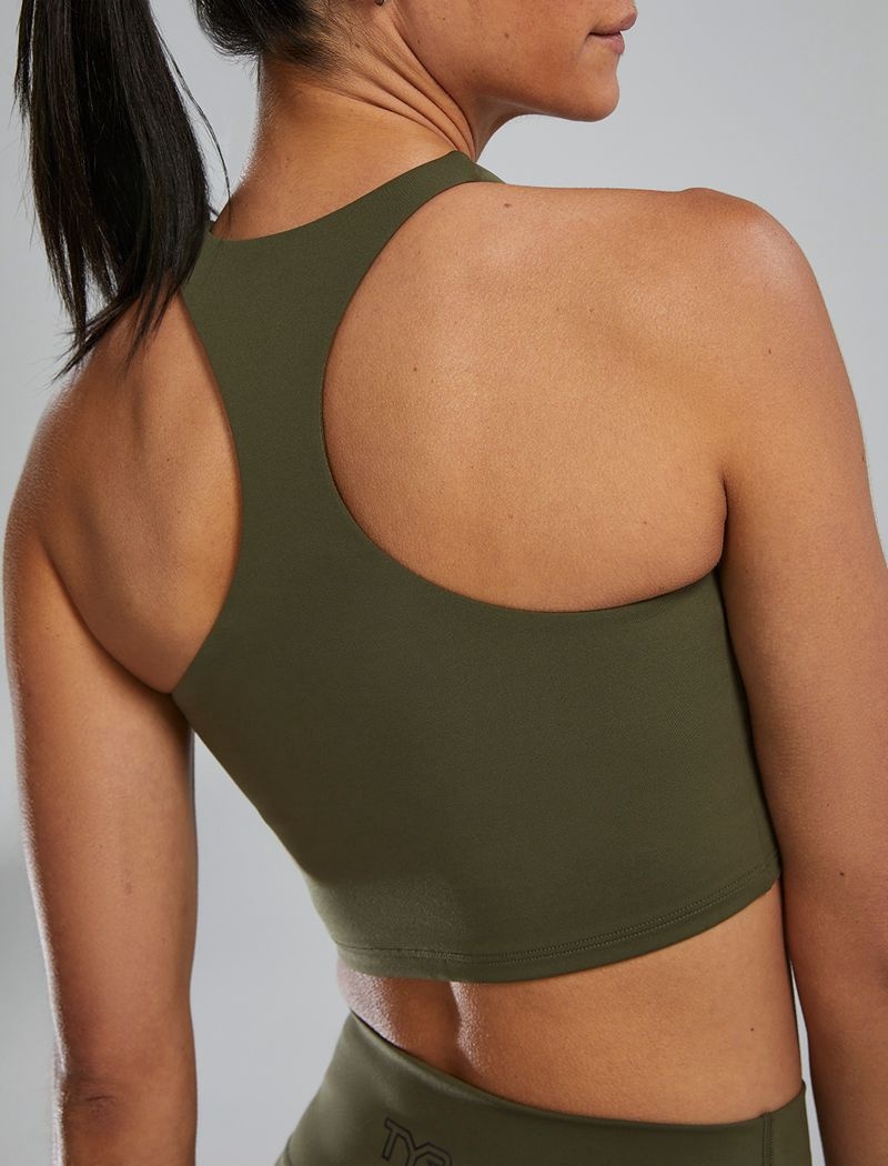 Olive Tyr Joule Elite™ High Neck Women's Sports Bra | US-WVZY41359