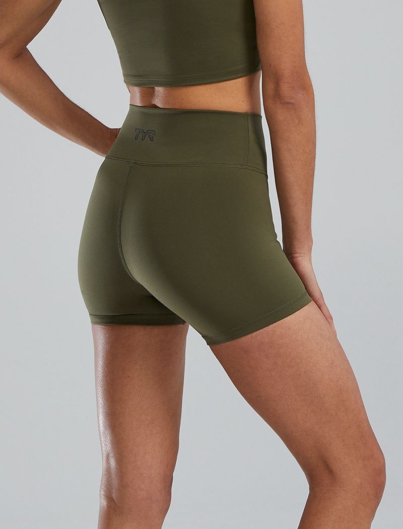 Olive Tyr Joule Elite™ High-waisted 3.25 Women's Shorts | US-SUMI34826