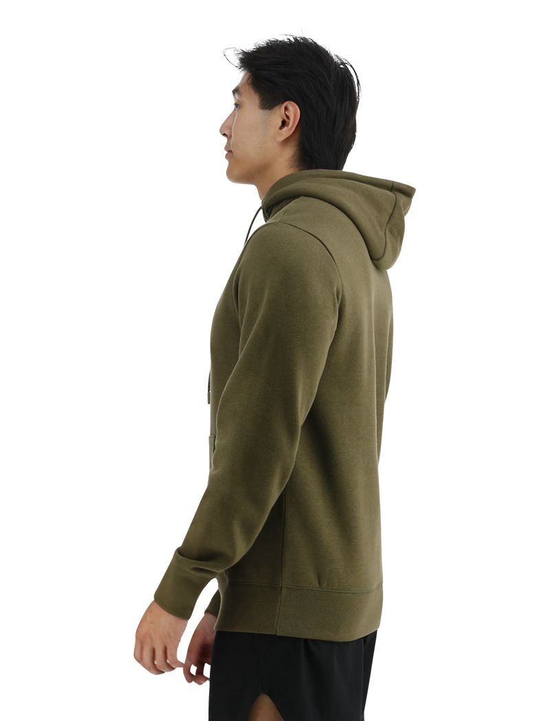 Olive Tyr Ultrasoft Big Logo Tech Men's Hoodie | US-HPGN53947