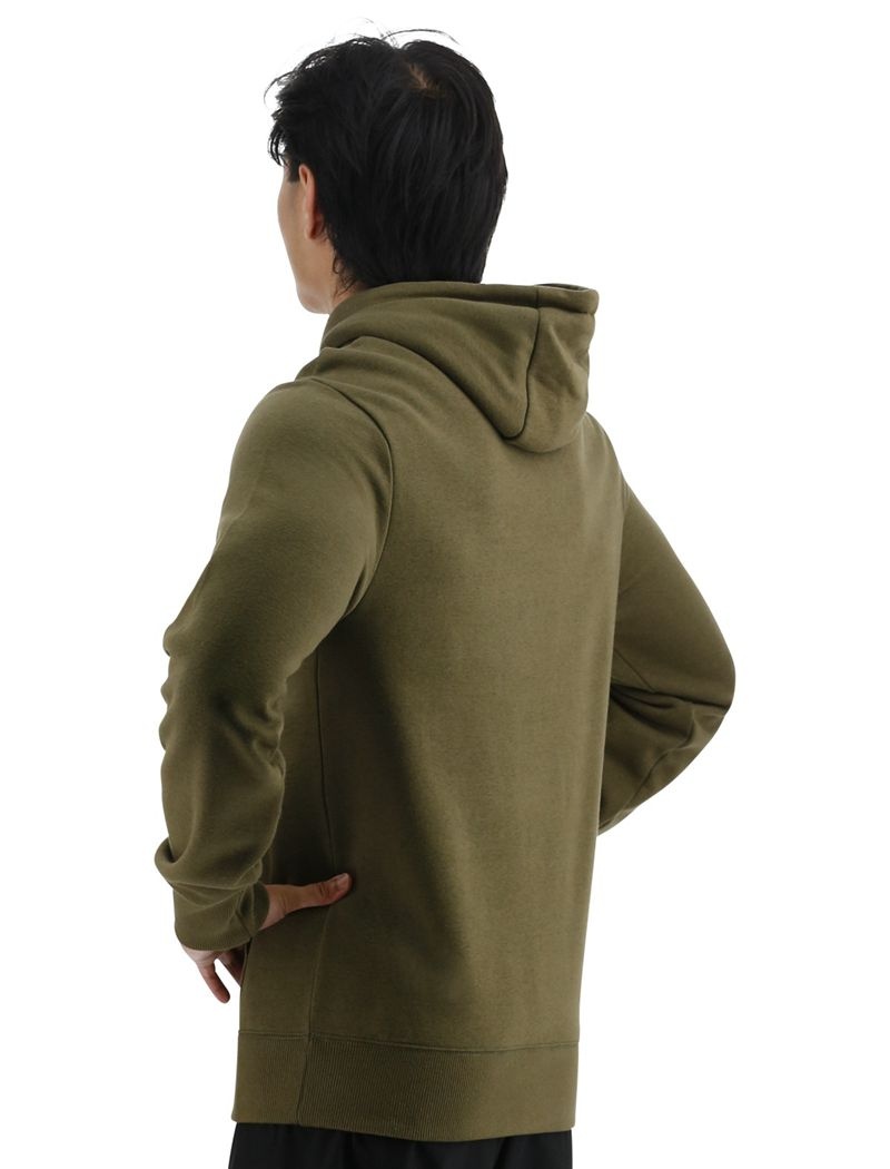 Olive Tyr Ultrasoft Big Logo Tech Men's Hoodie | US-HPGN53947