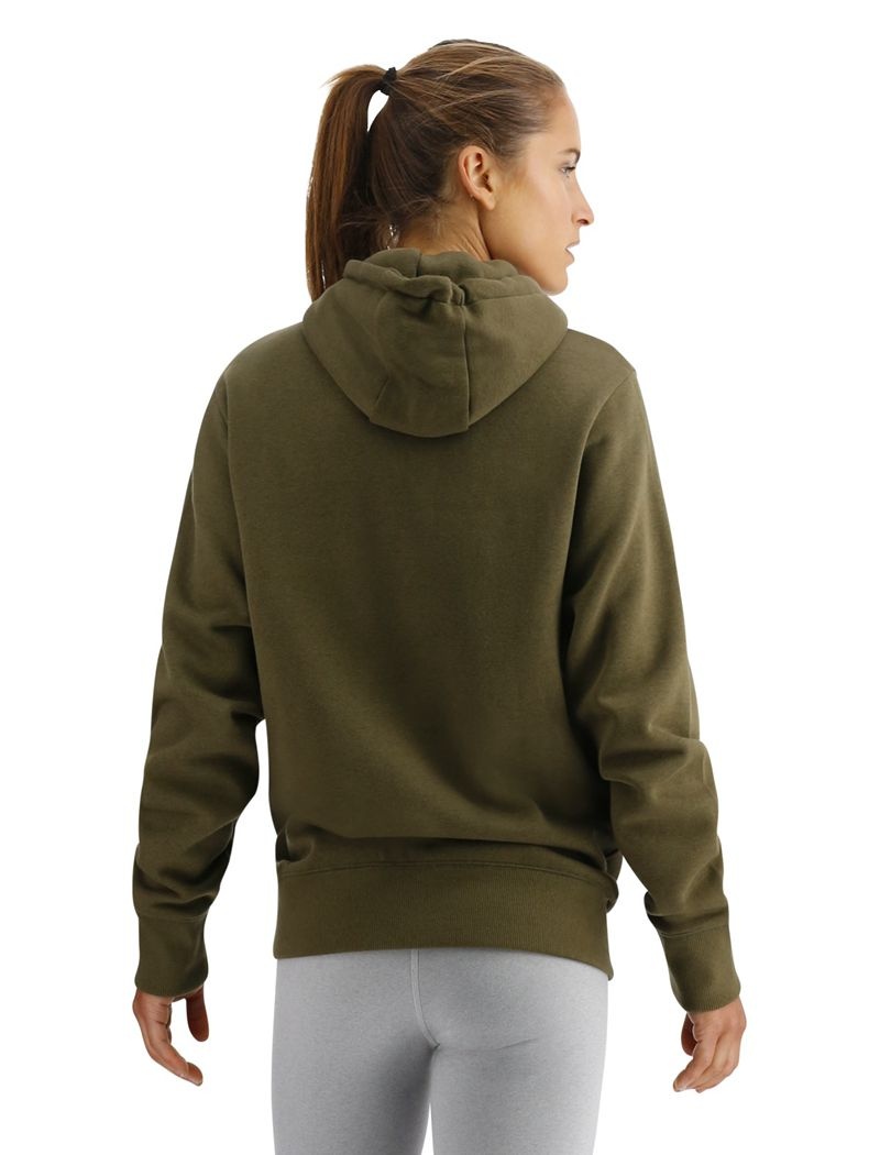 Olive Tyr Ultrasoft Big Logo Tech Women's Hoodie | US-GWYX24965