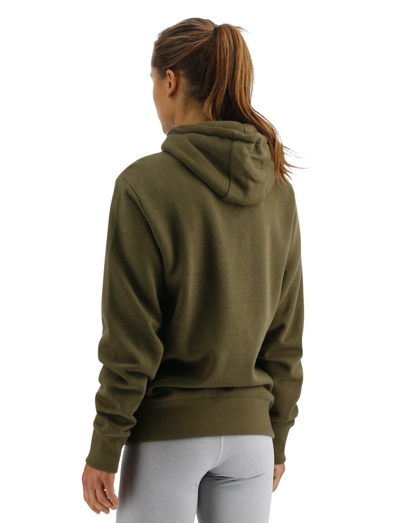 Olive Tyr Ultrasoft Big Logo Tech Women's Hoodie | US-GWYX24965