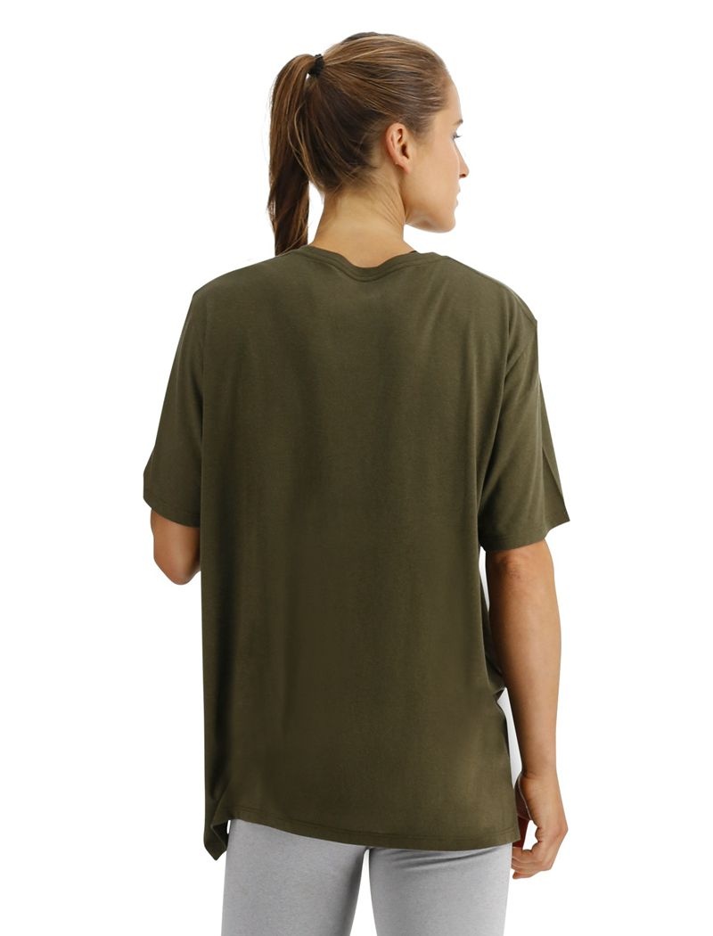 Olive Tyr Ultrasoft Lightweight Tech Women's T-Shirt | US-PCJA51780