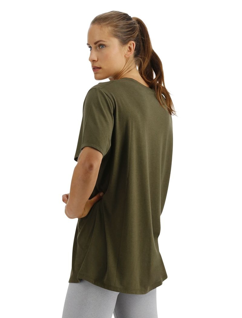 Olive Tyr Ultrasoft Lightweight Tech Women's T-Shirt | US-PCJA51780