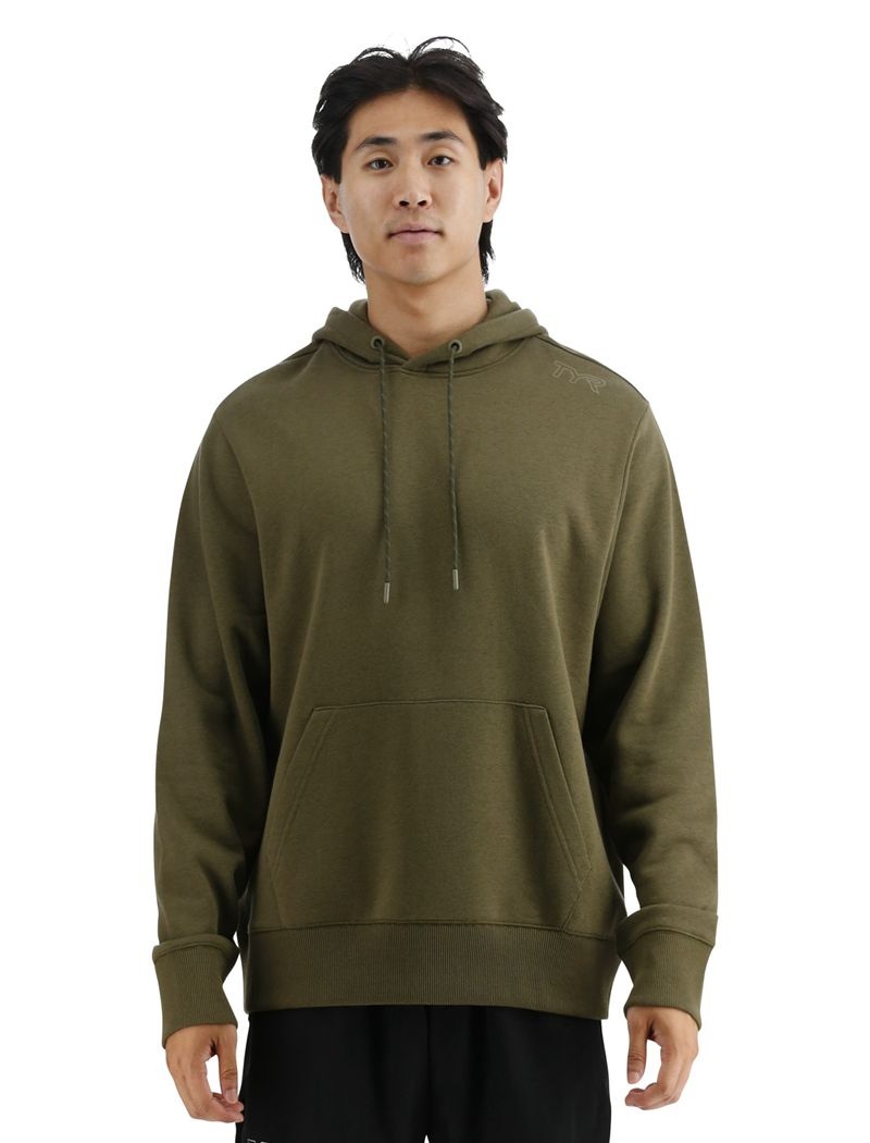 Olive Tyr Ultrasoft Midweight Fleece Men\'s Hoodie | US-LAUI53241