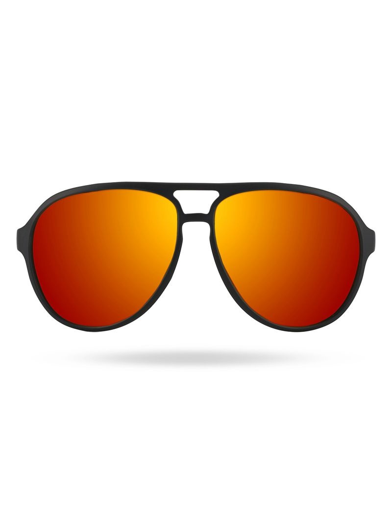 Orange / Black Tyr Goldenwest Xl Aviator Hts Polarized Men's Sunglasses | US-VKAE92057