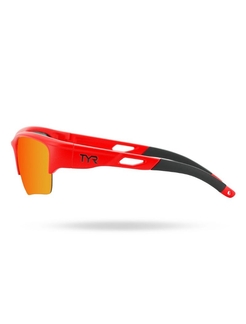 Orange / Red Tyr Vatcher Hts Polarized Men's Sunglasses | US-KRHO64052