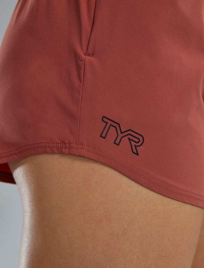 Red Brown Tyr Hydrosphere™ Pace Women's Running Shorts | US-KCBJ85017