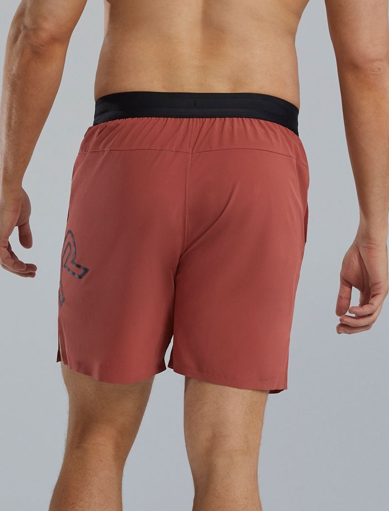 Red Brown Tyr Hydrosphere™ Unlined 7 Unbroken Big Logo Men's Shorts | US-BMTJ12735