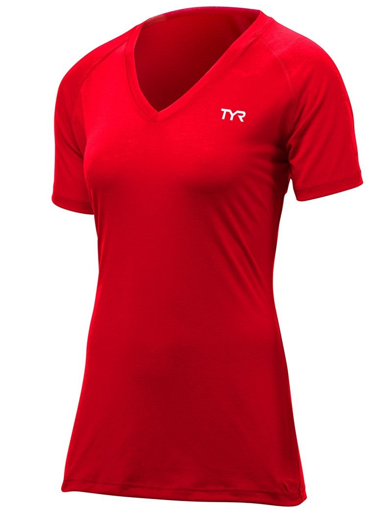 Red Tyr Alliance Tech Women's T-Shirt | US-FADQ23765