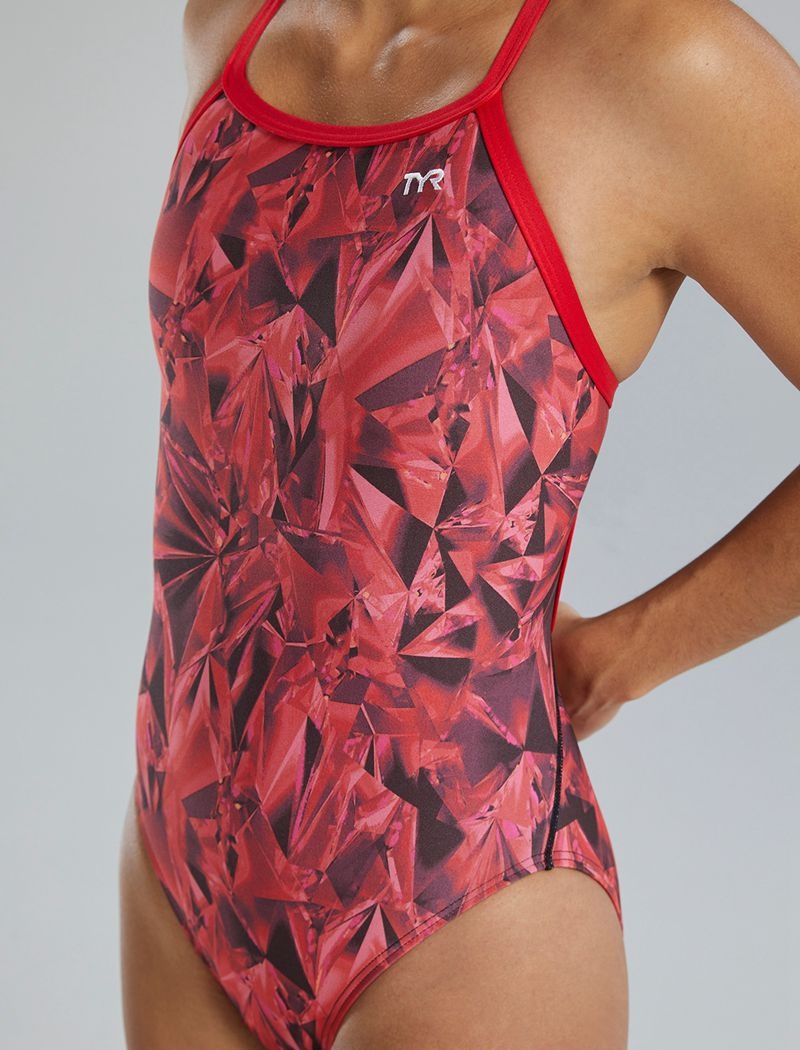 Red Tyr Durafast Elite® Diamondfit Crystalized Women's Swimsuit | US-GINV25913