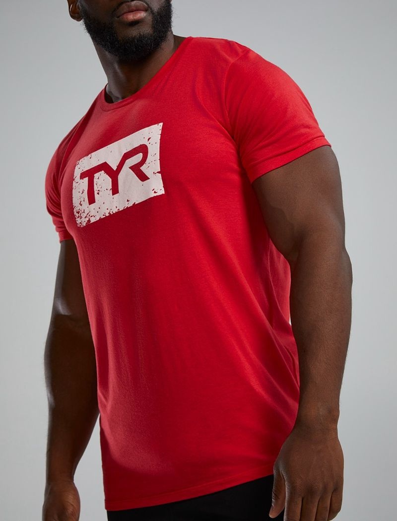 Red Tyr Ultrasoft™ Short Sleeve Graphic Distressed Men's T-Shirt | US-BYQM36792