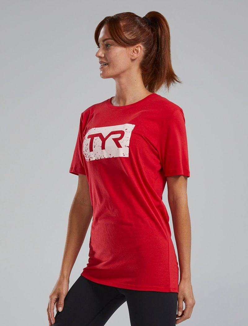 Red Tyr Ultrasoft™ Short Sleeve Graphic Distressed Women's T-Shirt | US-CWKN09853