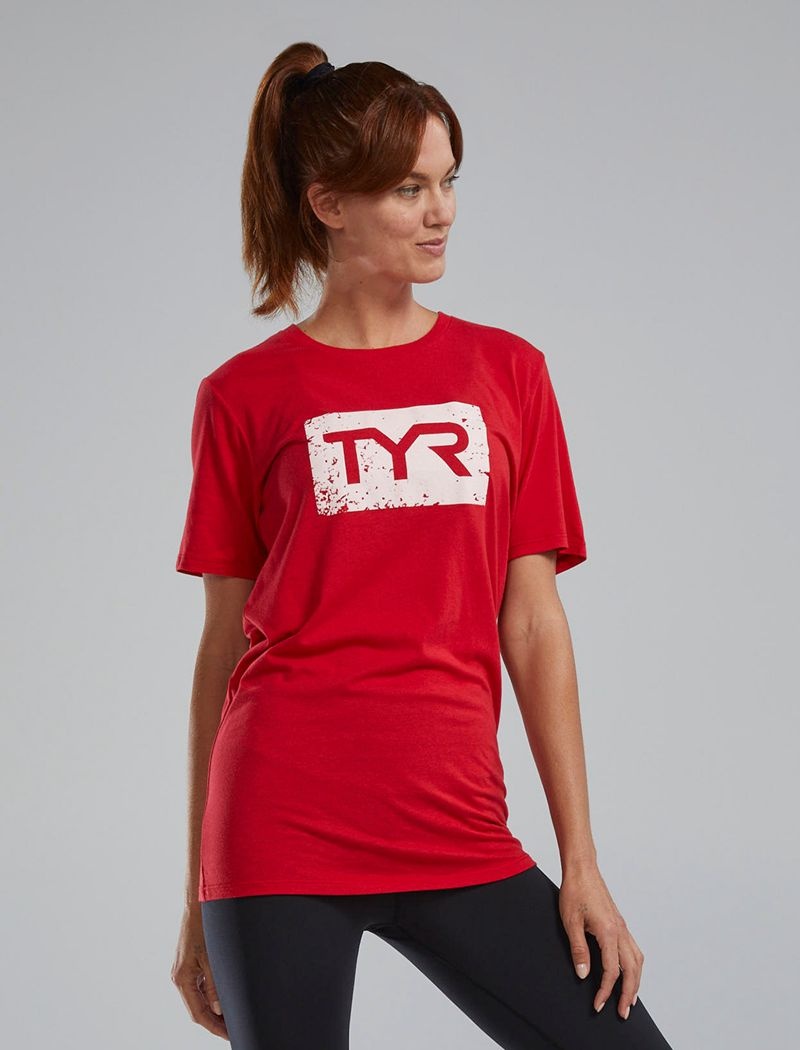 Red Tyr Ultrasoft™ Short Sleeve Graphic Distressed Women's T-Shirt | US-CWKN09853